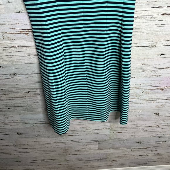 Lilly Pulitzer Briella Dress Aqua Navy Stripe size large - Picture 2 of 9